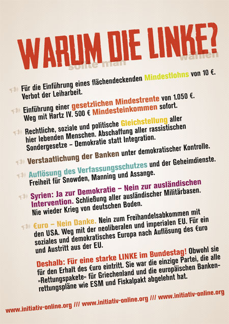 Wahlaufruf als Plakat